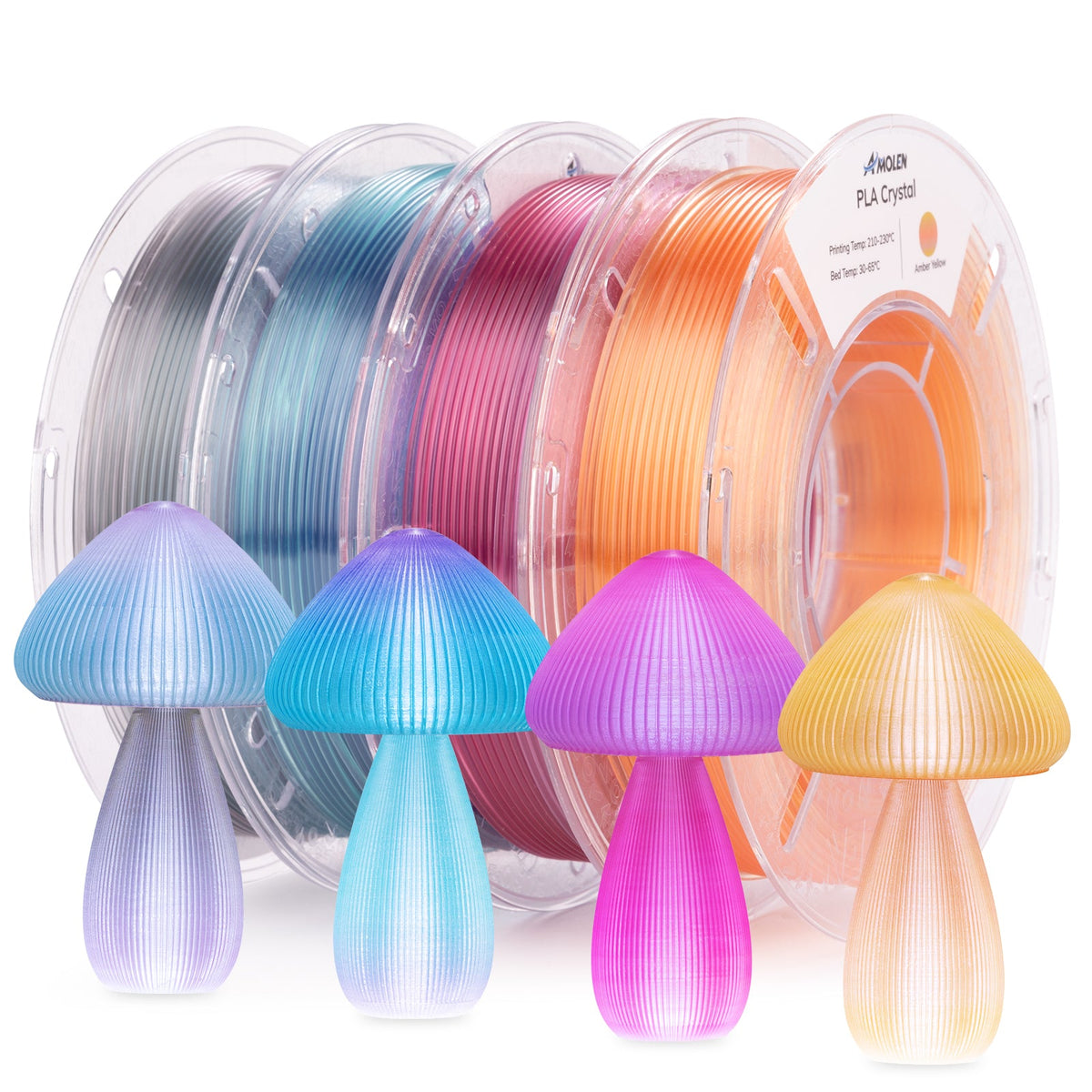 PLA Crystal-Transparent Gradient Variety Pack (4x200g)