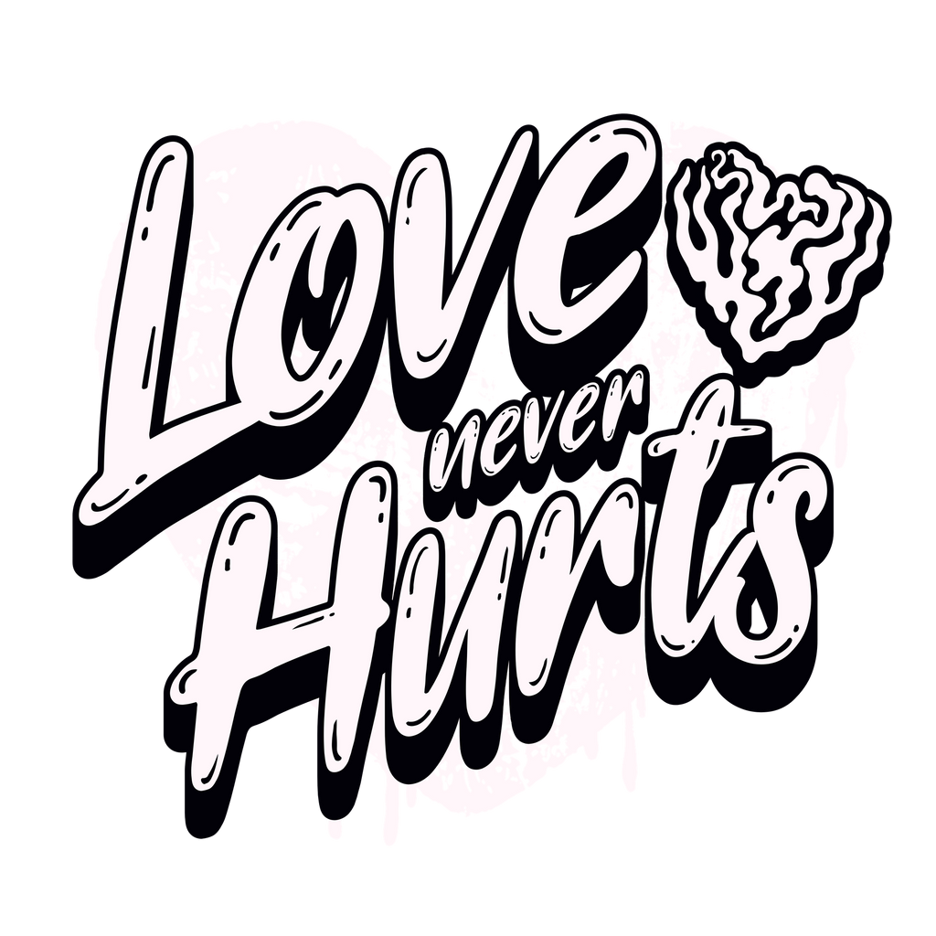 Love Never Hurts Grunge artwork detail