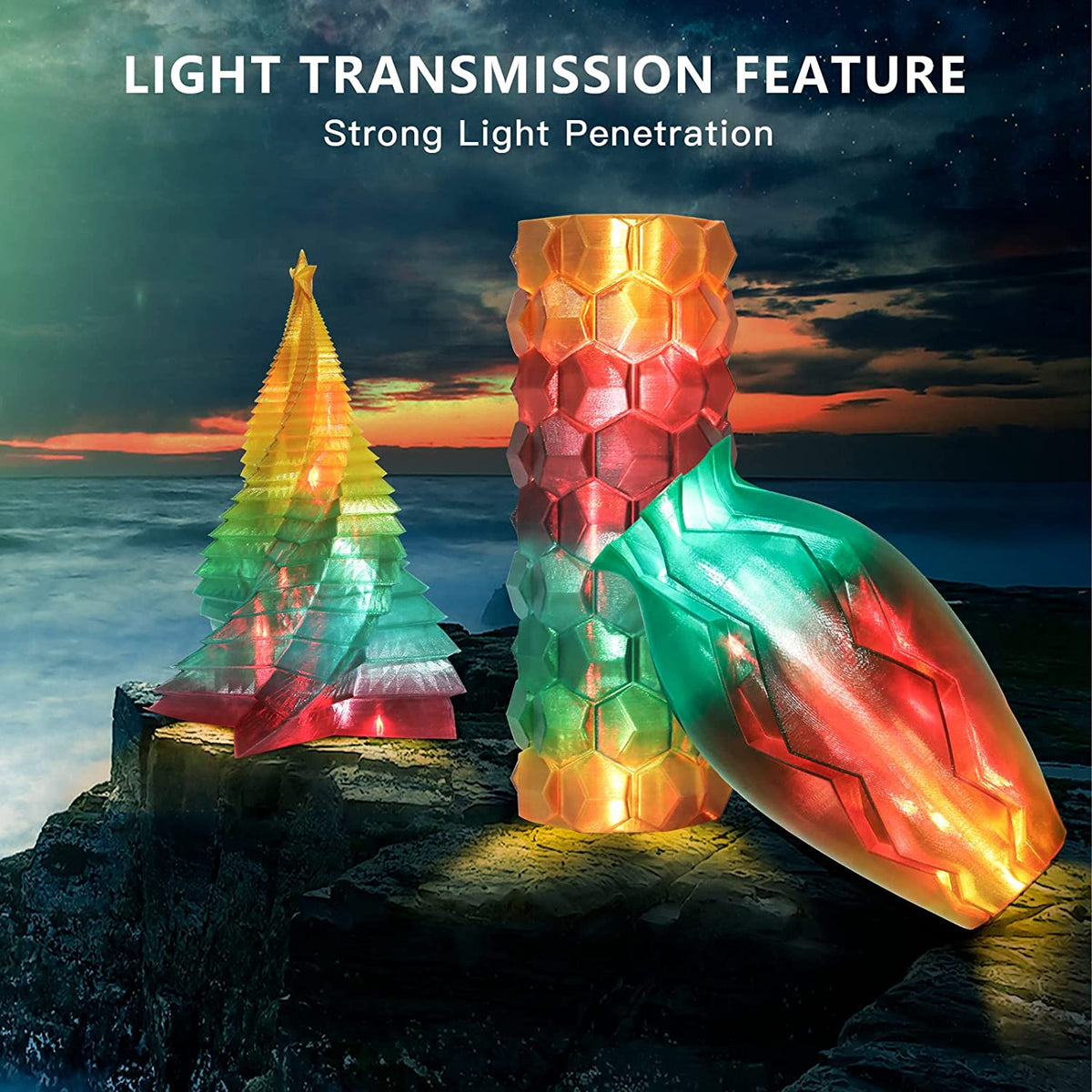 PLA Crystal-Transparent Gradient Variety Pack (4x200g)