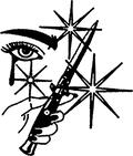 Eye Sparcles and Knife streetwear graphic