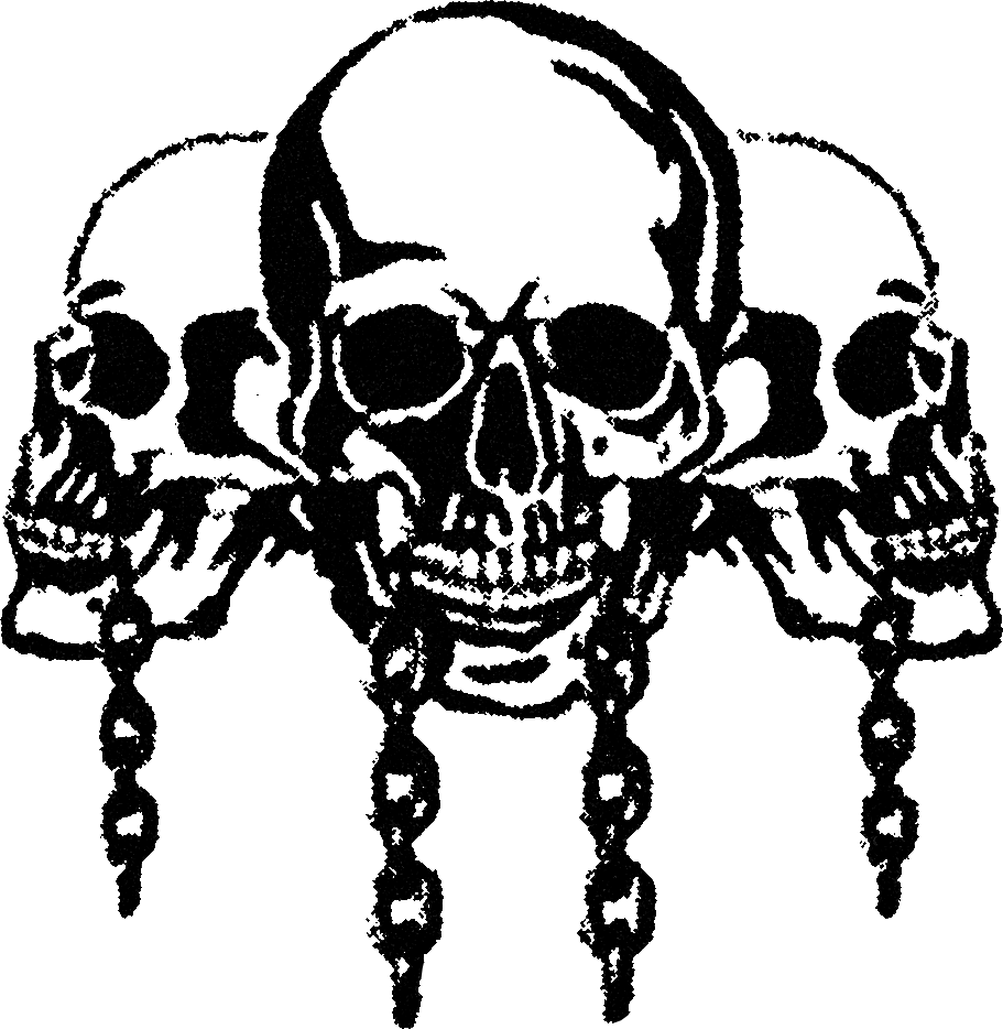 Skeleton Heads and Chains streetwear graphic
