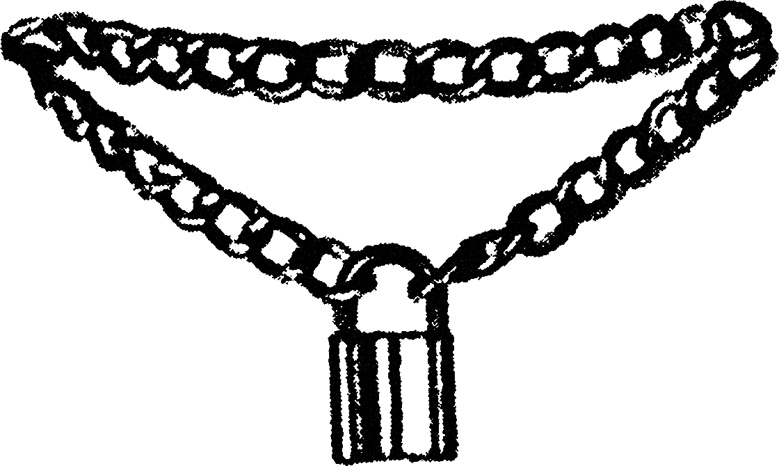 Streetwear chain and lock graphic